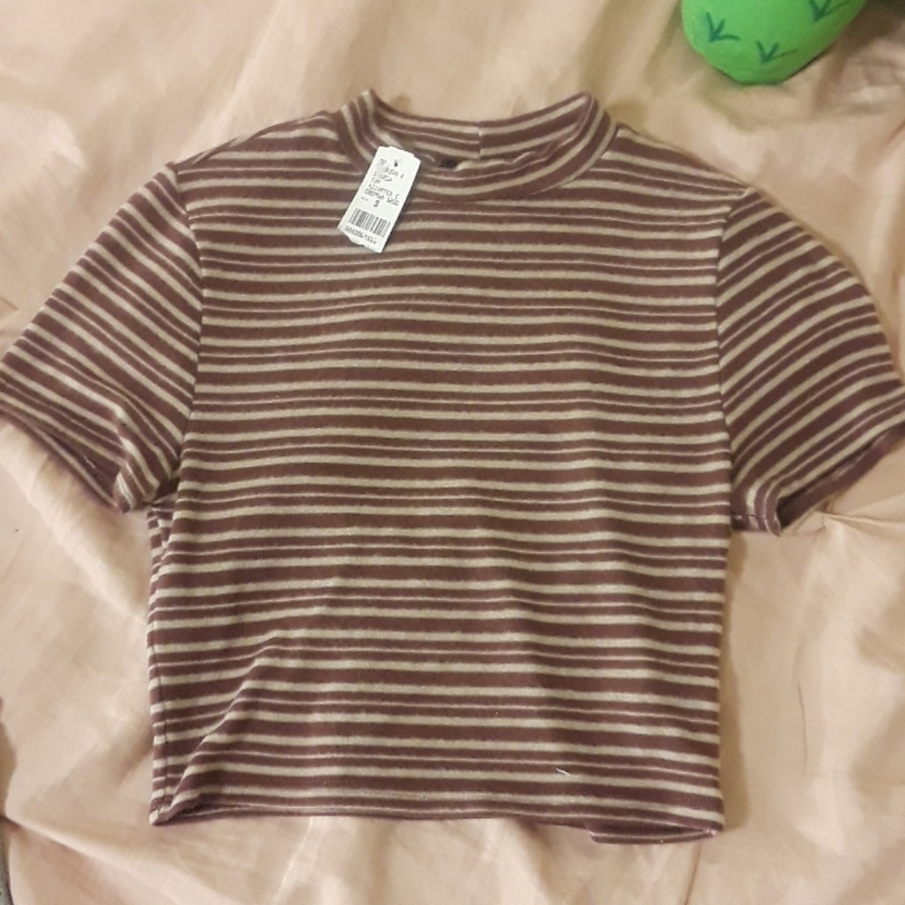 Cropped Striped Tee